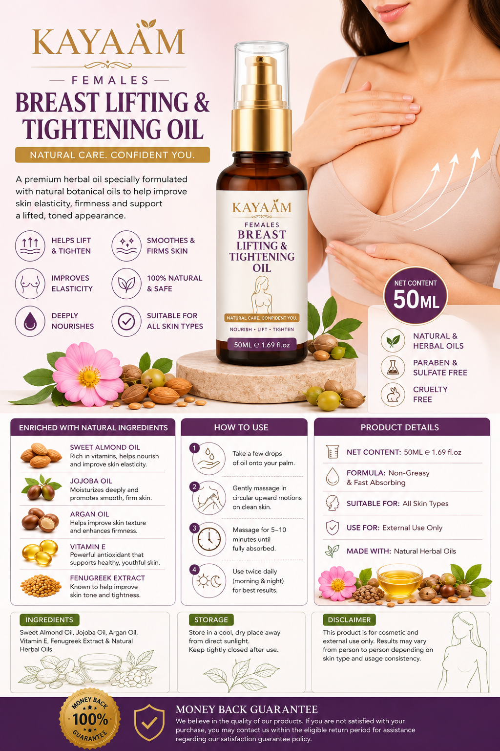 Kayaam Females Breast Lifting & Tightening Oil