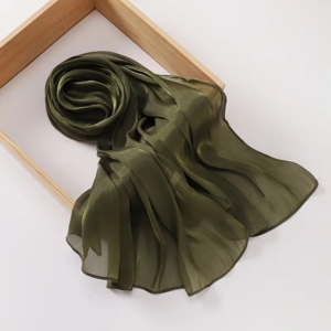 Organza Silk Hijab - Mocha Mist