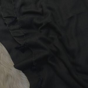 Tassel Lawn Hijab - Black