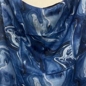 Printed Modal Lawn Hijab - Midnight Dusk