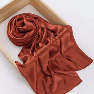 Marble Silk Hijab - Orange