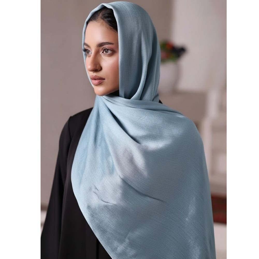 Crinkle Silk - Ice Blue