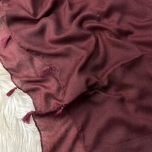 Tassel Lawn Hijab - Vintage Maroon