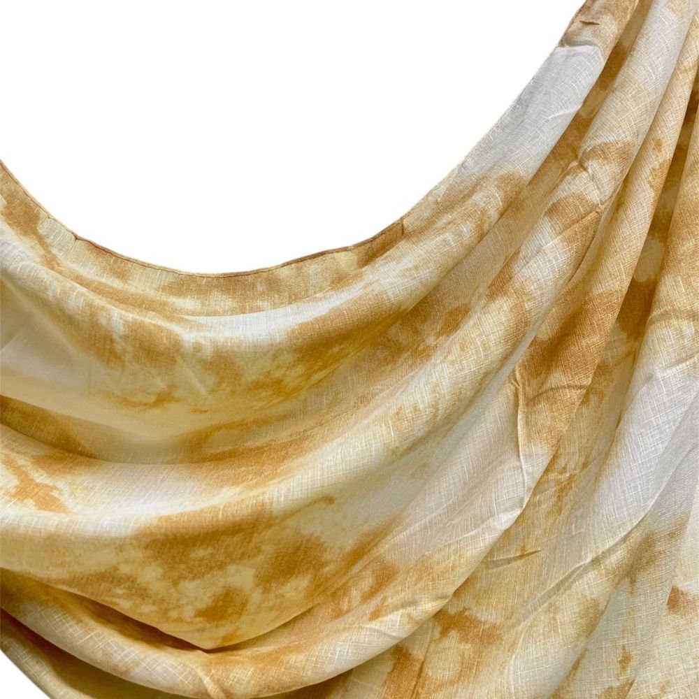 Tie-Dye Chic Lawn Hijab - Creamy White