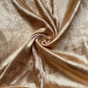 Floral Texture Silk Hijab - Rose Gold