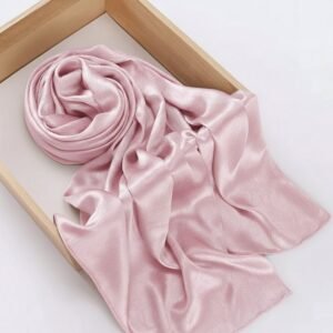 Marble Silk Hijab - Baby Pink