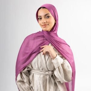 Organza Silk Hijab - Velvet Wine