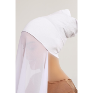 Instant Georgette Hijab With Inner Cap- White