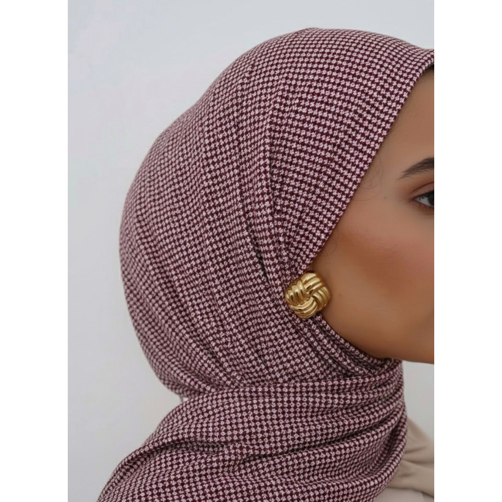Texture Jersey Hijab - Maroon