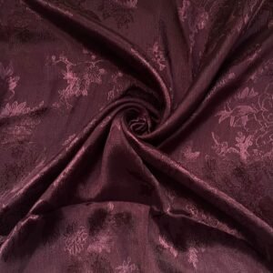 Floral Texture Silk Hijab - Grape