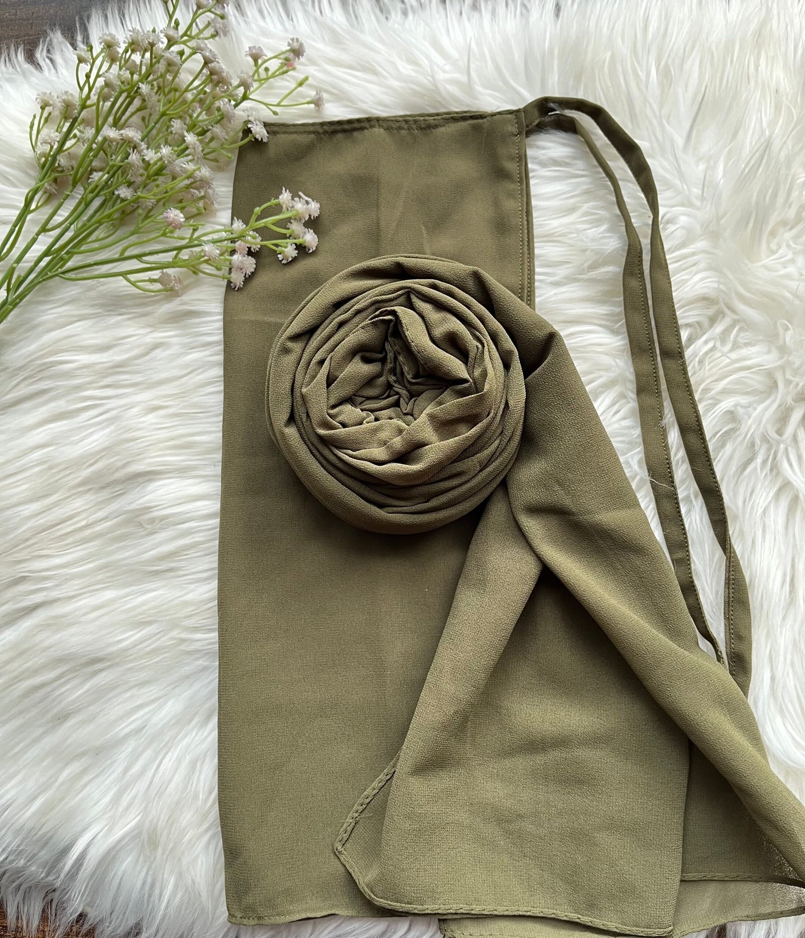 Hijab Naqab Set - Olive Green