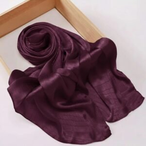Texture Silk Hijab - Lavender